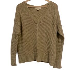 Michael Michael Kors wool blend Brown knit V neck Sweater size Medium